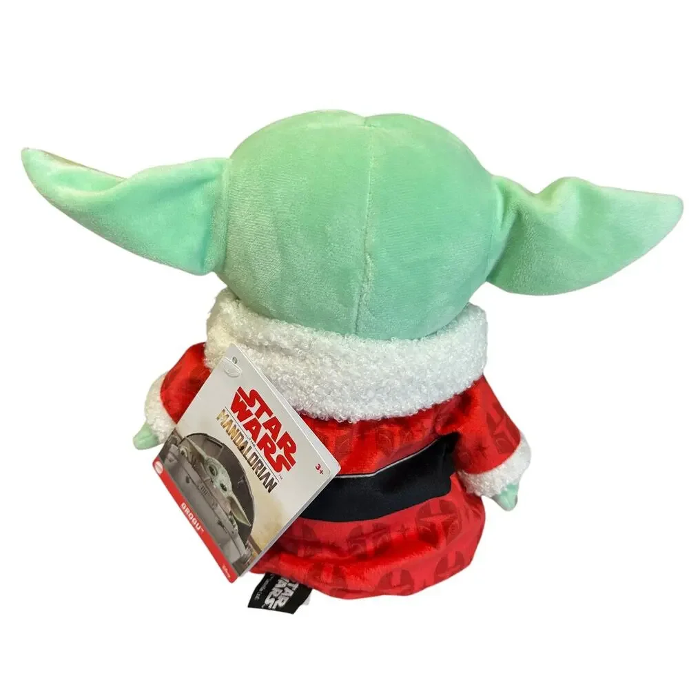 Mattel Star Wars Mandalorian Grogu Holiday Plush Baby Yoda Red Christmas Robe 8